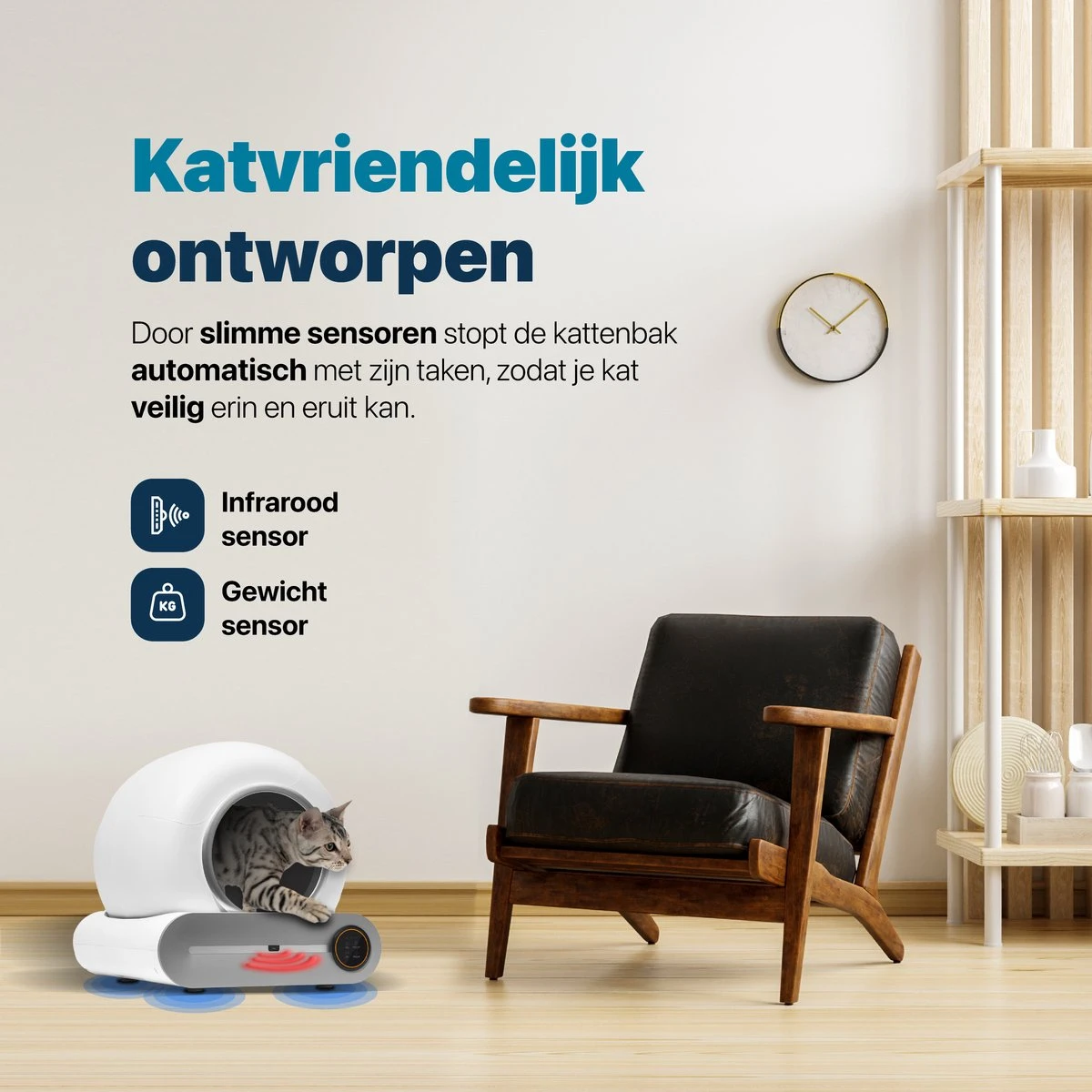 BOME Automatische Kattenbak - Zelfreinigende Kattenbak - Met App En Touchscreen - 65L 3 BOME Automatische Kattenbak - Zelfreinigende Kattenbak - Met App En Touchscreen - 65L - Afbeelding 3
