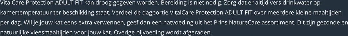 Prins VitalCare Protection Adult Fit Kattenvoer 5 Kg 8 Prins VitalCare Protection Adult Fit Kattenvoer 5 Kg - Afbeelding 8