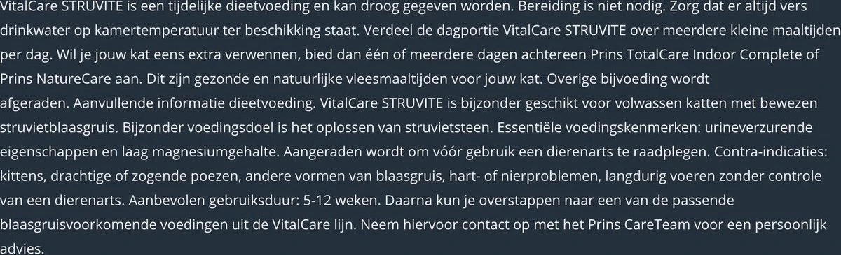 Prins VitalCare Struvite 5 Kg - Kat 9 Prins VitalCare Struvite 5 Kg - Kat - Afbeelding 9