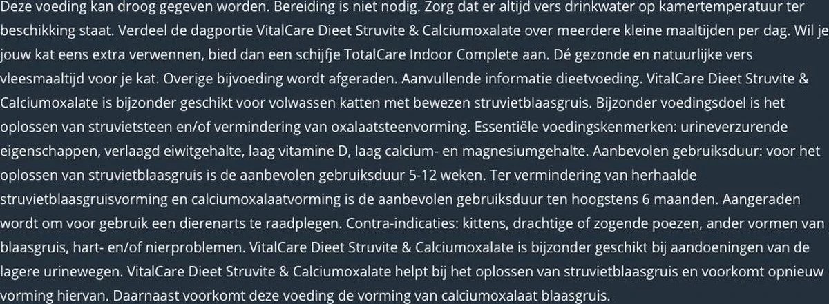 Prins VitalCare Dieetvoeding Struvite & Calciumoxalaat 5 Kg - Kat 8 Prins VitalCare Dieetvoeding Struvite & Calciumoxalaat 5 Kg - Kat - Afbeelding 8