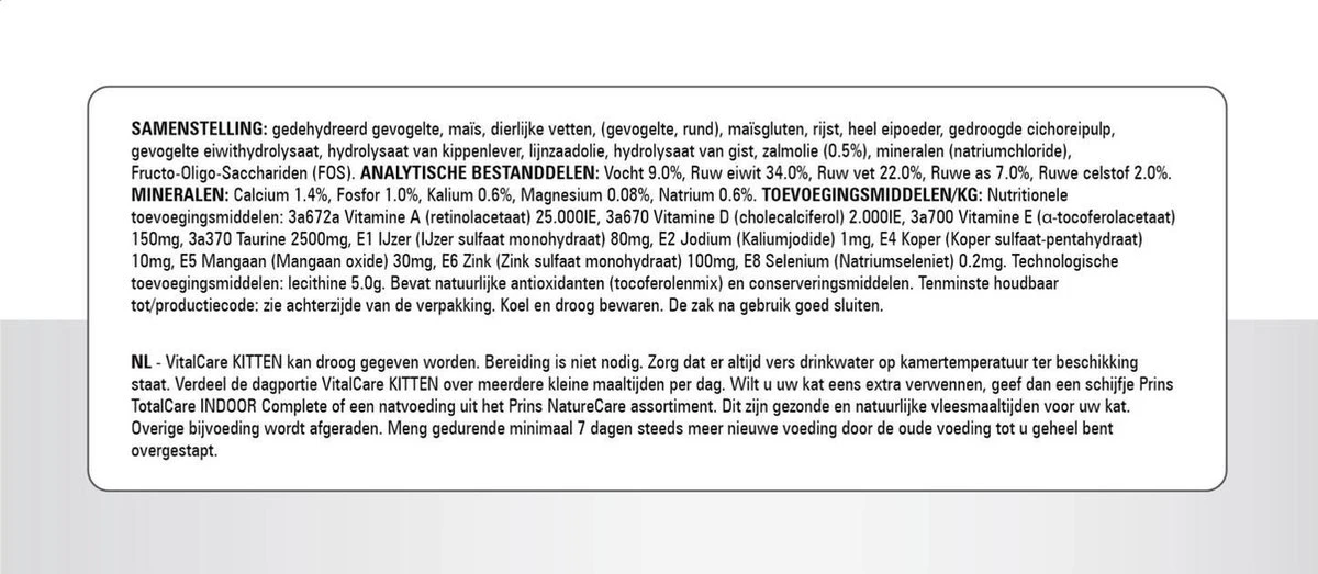 Prins VitalCare Kitten 10 Kg 5 Prins VitalCare Kitten 10 Kg - Afbeelding 5