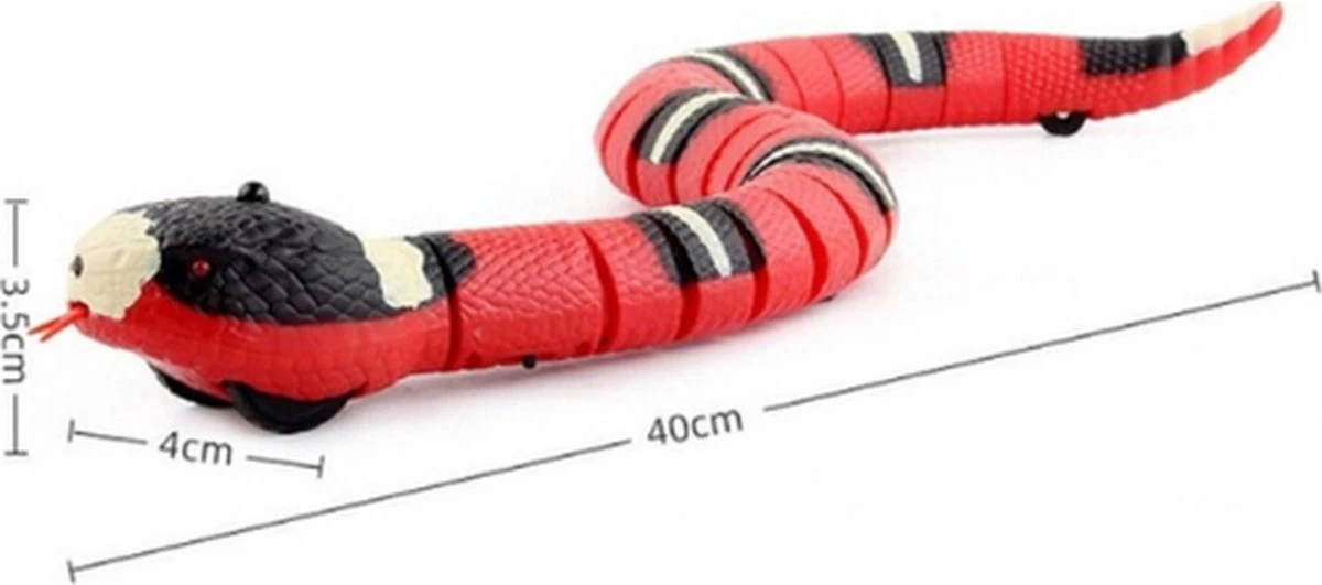 Merkloos Interactief Kattenspeeltje De Rode Slang - Kattenspeelgoed - Bewegend Speelgoed - USB Oplaadbaar - Rood 2 Merkloos Interactief Kattenspeeltje De Rode Slang - Kattenspeelgoed - Bewegend Speelgoed - USB Oplaadbaar - Rood - Afbeelding 2