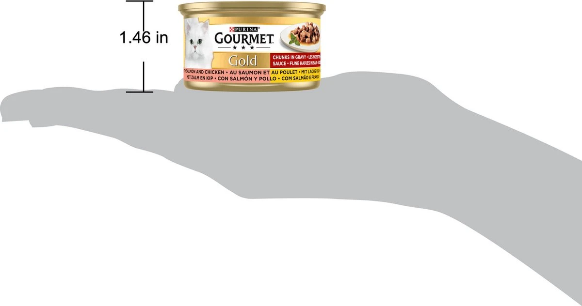 Gourmet Gold Fijne Hapjes - Kattenvoer Natvoer - Zalm & Kip - 24 X 85 Gr 4 Gourmet Gold Fijne Hapjes - Kattenvoer Natvoer - Zalm & Kip - 24 X 85 Gr - Afbeelding 4