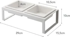 Yamazaki Tower Dierenvoerbakjes - Wit -Kattenbenodigdheden Winkel 1200x636 3