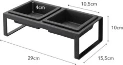 Yamazaki Eetbak - Voederbak Kat - Tweeledig - Zwart 12 Yamazaki Eetbak - Voederbak Kat - Tweeledig - Zwart -Kattenbenodigdheden Winkel 1200x636 4