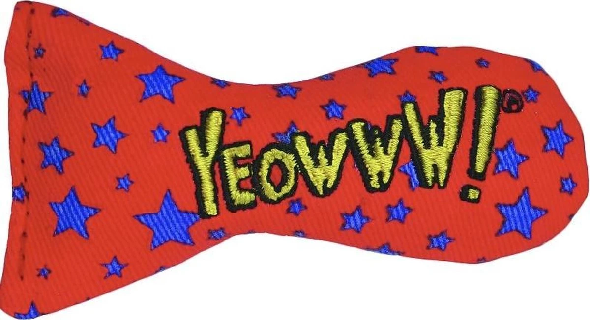 Yeowww! Stinkies Sardientje - Rood Met Sterren - 7.5 Cm - Catnip Kattenkruid ( Kattenspeeltjes ) 1 Yeowww! Stinkies Sardientje - Rood Met Sterren - 7.5 Cm - Catnip Kattenkruid ( Kattenspeeltjes )