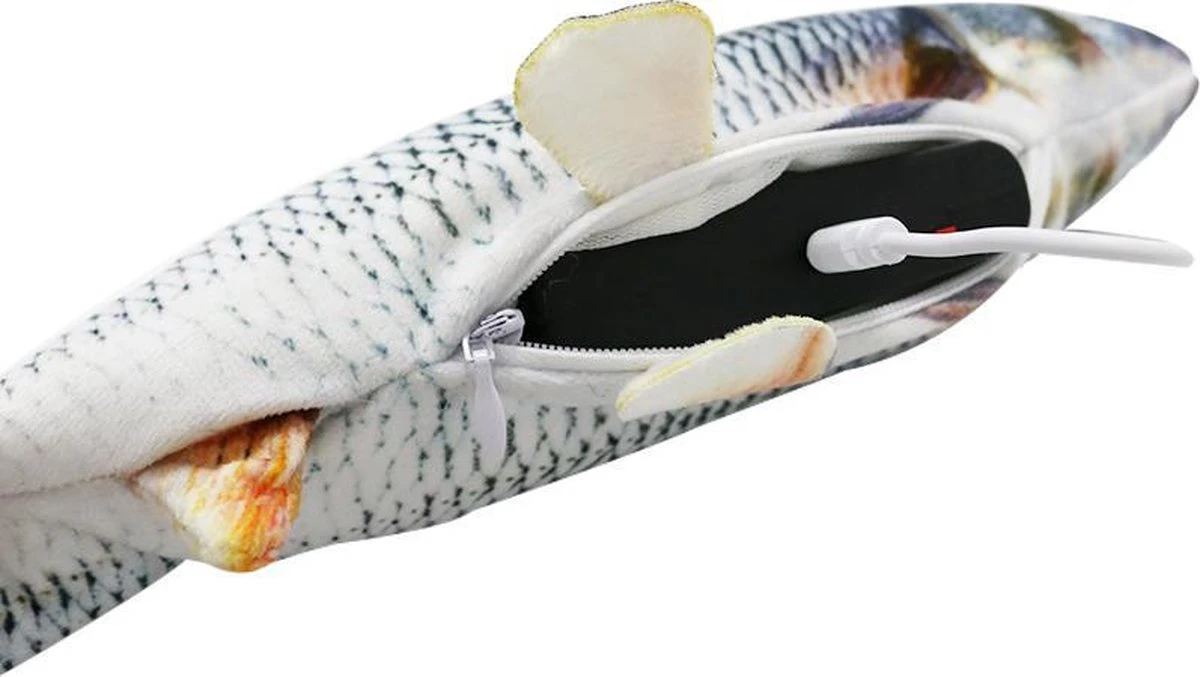 Merkloos Interactieve Oplaadbare Bewegende Vis (Grijs) - Unieke "must Have" Voor Uw Kat / Hond 2 Merkloos Interactieve Oplaadbare Bewegende Vis (Grijs) - Unieke "must Have" Voor Uw Kat / Hond - Afbeelding 2