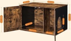 Meubelexpert Kattenhuis Voor Kattenbak - Met Deuren - Vintage - Bruinzwart - PCL002X02 10 Meubelexpert Kattenhuis Voor Kattenbak - Met Deuren - Vintage - Bruinzwart - PCL002X02 -Kattenbenodigdheden Winkel 1200x693 2