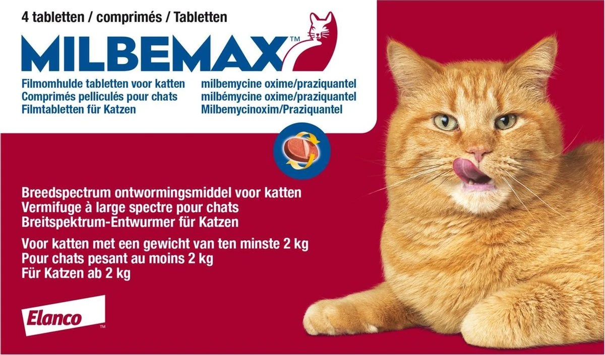 Milbemax Kat Groot - 1 ST à 2 X 2 TABL 1 Milbemax Kat Groot - 1 ST à 2 X 2 TABL