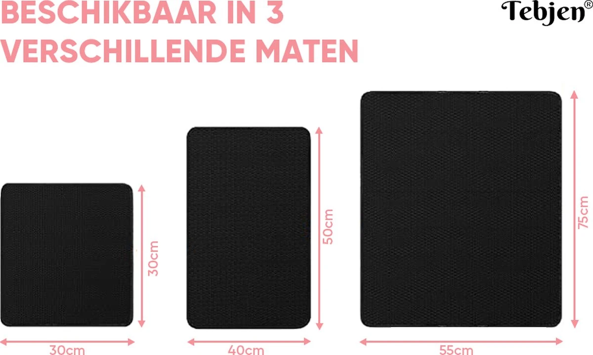 TEBJEN Kattenbakmat – Kattenbak Mat Grit Opvanger - Schoonloop Katten Mat – Dubbele Waterdichte Laag – Uitloopmat Kattenbak – Kattenbak Accessoires - Met Speelgoedmuisje En Schepje - 40x50cm 4 TEBJEN Kattenbakmat – Kattenbak Mat Grit Opvanger - Schoonloop Katten Mat – Dubbele Waterdichte Laag – Uitloopmat Kattenbak – Kattenbak Accessoires - Met Speelgoedmuisje En Schepje - 40x50cm - Afbeelding 4