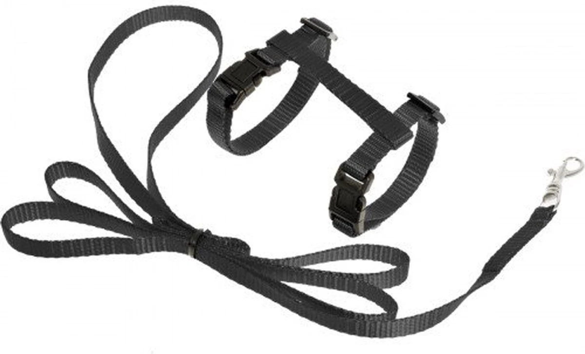 Kattentuigje Met Looplijn Kattenharnas Kittentuigje Kattenriem Met Looplijn Kat Kitten Tuigje Verstelbaar - Zwart 1 Kattentuigje Met Looplijn Kattenharnas Kittentuigje Kattenriem Met Looplijn Kat Kitten Tuigje Verstelbaar - Zwart