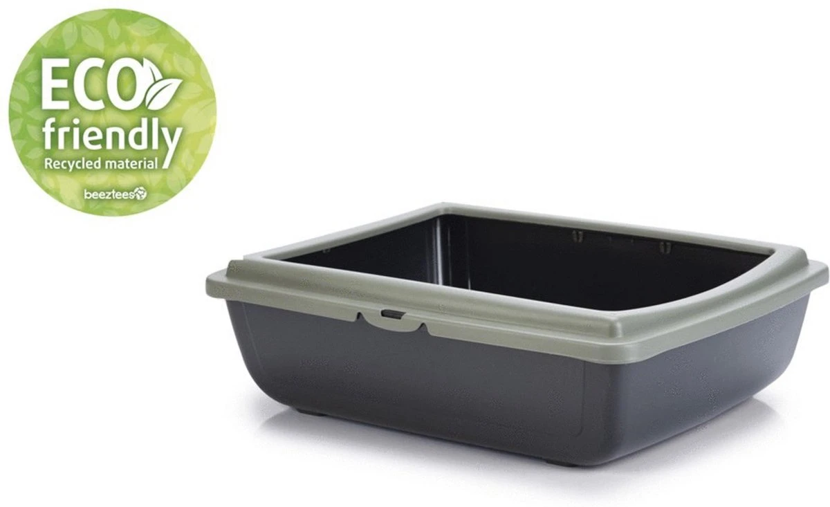 Beeztees Juliet Eco – Kattenbak – Groen/Zwart – 48x38x14 Cm 1 Beeztees Juliet Eco – Kattenbak – Groen/Zwart – 48x38x14 Cm