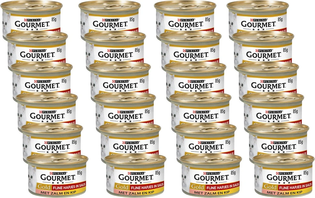 Gourmet Gold Fijne Hapjes - Kattenvoer Natvoer - Zalm & Kip - 24 X 85 Gr 10 Gourmet Gold Fijne Hapjes - Kattenvoer Natvoer - Zalm & Kip - 24 X 85 Gr - Afbeelding 10
