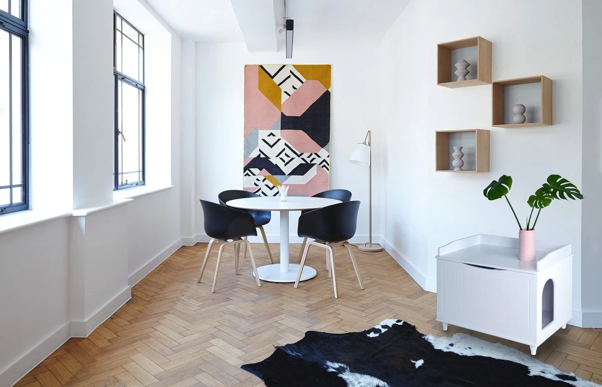 WONDERMAKE® Grote Kattenkast Houten Voor Kattenbak-box Kattentoilet, XL-kattenbak Dressoir Kastje, Designer Kattenhuis Met Kattenhol Kattenmand, Kasten Kast Voor Badkamer, 73,5 X 51,5 X 57 Cm, Wit 5 WONDERMAKE® Grote Kattenkast Houten Voor Kattenbak-box Kattentoilet, XL-kattenbak Dressoir Kastje, Designer Kattenhuis Met Kattenhol Kattenmand, Kasten Kast Voor Badkamer, 73,5 X 51,5 X 57 Cm, Wit - Afbeelding 5