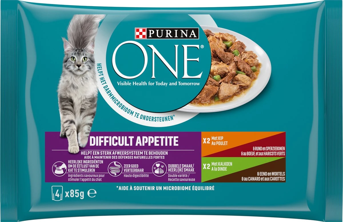 Purina ONE Difficult Appitite Kip - Kattenvoer - 48 X 85g 2 Purina ONE Difficult Appitite Kip - Kattenvoer - 48 X 85g - Afbeelding 2