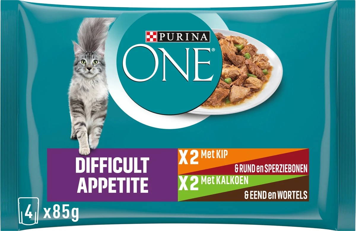 Purina ONE Difficult Appitite Kip - Kattenvoer - 48 X 85g 1 Purina ONE Difficult Appitite Kip - Kattenvoer - 48 X 85g