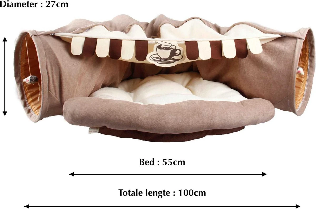 SODEAL Kattentunnel - Katten Huis - Tunnel Kat - Cat House - Kattenmand - Katten Tunnel 2 SODEAL Kattentunnel - Katten Huis - Tunnel Kat - Cat House - Kattenmand - Katten Tunnel - Afbeelding 2