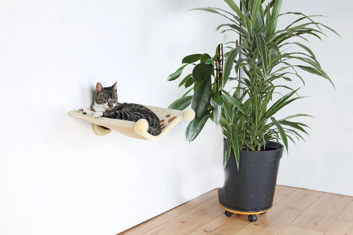 Trixie Hangmat Voor Aan De Muur Beige - 42X41 CM 2 Trixie Hangmat Voor Aan De Muur Beige - 42X41 CM - Afbeelding 2