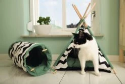 Beeztees Kioni Tipi Tent - Kattenhuis - Zwart/Wit - 50x50x70 Cm -Kattenbenodigdheden Winkel 1200x800 38