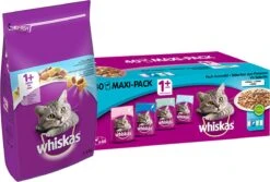 Whiskas Kattenvoeding Weekbundel Vis - Droogvoer + Natvoer - 7800g
