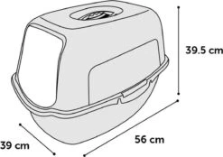 Kattenbak Lexie Zwart - Zwart - 39 X 56 X 39.5 Cm -Kattenbenodigdheden Winkel 1200x843
