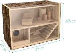 Navaris Houten Hamsterhuis - Speelhut Voor Hamsters, Kleine Knaagdieren, Gerbils, Muizen - Schuilplaats Op Twee Etages Voor Hamster, Cavia, Muis 11 Navaris Houten Hamsterhuis - Speelhut Voor Hamsters, Kleine Knaagdieren, Gerbils, Muizen - Schuilplaats Op Twee Etages Voor Hamster, Cavia, Muis -Kattenbenodigdheden Winkel 1200x846