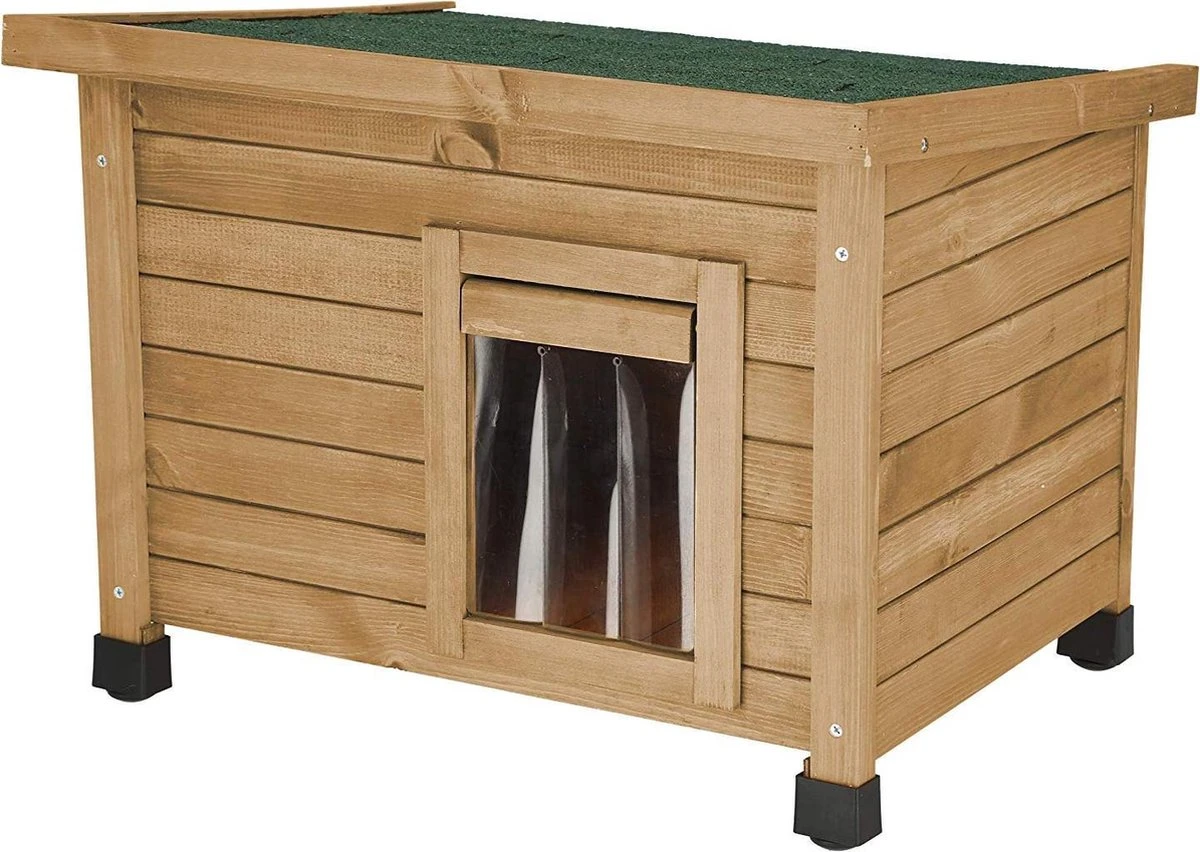 Merkloos Rexa® Kattenhuisje Van Dennenhout 57x45x43cm | Kattenmand Voor Buiten Of In Huis | Beschermt Kat Tegen Kou En Geeft Veilig Gevoel | Makkelijke Ingang | Hoogwaardig Hout | Kattenbak | Katten Huis 3 Merkloos Rexa® Kattenhuisje Van Dennenhout 57x45x43cm | Kattenmand Voor Buiten Of In Huis | Beschermt Kat Tegen Kou En Geeft Veilig Gevoel | Makkelijke Ingang | Hoogwaardig Hout | Kattenbak | Katten Huis - Afbeelding 3