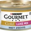 Gourmet Gold Luxe Mix - Kattenvoer Natvoer - Zeevis & Spinazie - 24 X 85 Gr