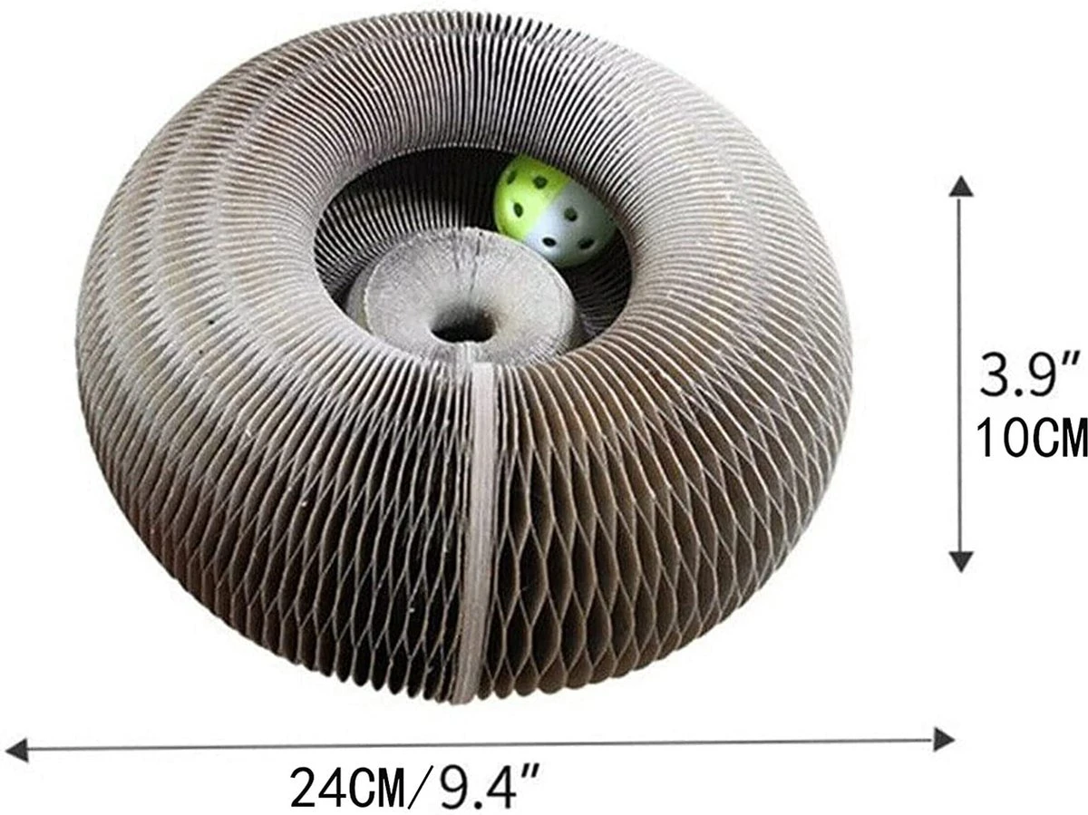 Magic Organ Cat Scratching Board Speelgoed |Magic Krab Karton Krabmat Voor Katten Design Krabkarton Voor Katten 2in 1 Met Speelgoed Balletje- Kattenspeeltjes - Alternatief Voor De Katten Krabpaal - Kattenspeelgoed -TikTok - TikTok Made Me Buy It 3 Magic Organ Cat Scratching Board Speelgoed |Magic Krab Karton Krabmat Voor Katten Design Krabkarton Voor Katten 2in 1 Met Speelgoed Balletje- Kattenspeeltjes - Alternatief Voor De Katten Krabpaal - Kattenspeelgoed -TikTok - TikTok Made Me Buy It - Afbeelding 3