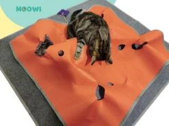 Moowi - Katten Speel Kleed – Kattentunnel – Hide And Seek Spel – Deken Kat – Kattenspeelgoed – Speelmat Katten Grijs – Incl. 2 Sisal Ballen En Verenspeeltje -Kattenbenodigdheden Winkel 1200x900 3