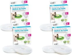 Catit Filters Triple Action 2 Pack - Kattendrinkbak - 4 X 4x14.5x17.5 Cm Wit