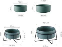 GIZMO 2x Voerbak Kat - 400 Ml - Groen - Keramische Drink- & Voerbakken Met Standaard - 13 Cm - 2 Stuks 19 GIZMO 2x Voerbak Kat - 400 Ml - Groen - Keramische Drink- & Voerbakken Met Standaard - 13 Cm - 2 Stuks -Kattenbenodigdheden Winkel 1200x917 4