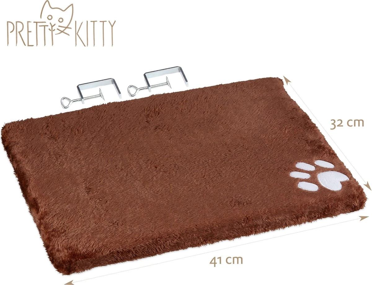 PRETTY KITTY Cat Window Bed 32x41cm: Knuffelig Kattenbed Voor De Vensterbank, Premium Kattenbed Fluffy Voor Het Raam, Vensterbank Kat - Wasbaar, Vensterbank Kat 2 PRETTY KITTY Cat Window Bed 32x41cm: Knuffelig Kattenbed Voor De Vensterbank, Premium Kattenbed Fluffy Voor Het Raam, Vensterbank Kat - Wasbaar, Vensterbank Kat - Afbeelding 2