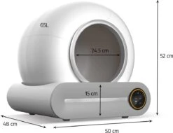 Merkloos Petlux® Zelfreinigende Automatische Kattenbak Met App En LED-Touch -Kattenbenodigdheden Winkel 1200x921 8