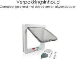 Merkloos Kattenluik - Inclusief Tunnel - 4 Vergendelingsstanden - Wit - Waterdicht - 23 X 25 X 5.5 Cm -Kattenbenodigdheden Winkel 1200x922 10
