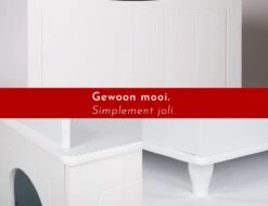 WONDERMAKE® Grote Kattenkast Houten Voor Kattenbak-box Kattentoilet, XL-kattenbak Dressoir Kastje, Designer Kattenhuis Met Kattenhol Kattenmand, Kasten Kast Voor Badkamer, 73,5 X 51,5 X 57 Cm, Wit 10 WONDERMAKE® Grote Kattenkast Houten Voor Kattenbak-box Kattentoilet, XL-kattenbak Dressoir Kastje, Designer Kattenhuis Met Kattenhol Kattenmand, Kasten Kast Voor Badkamer, 73,5 X 51,5 X 57 Cm, Wit -Kattenbenodigdheden Winkel 1200x922 4