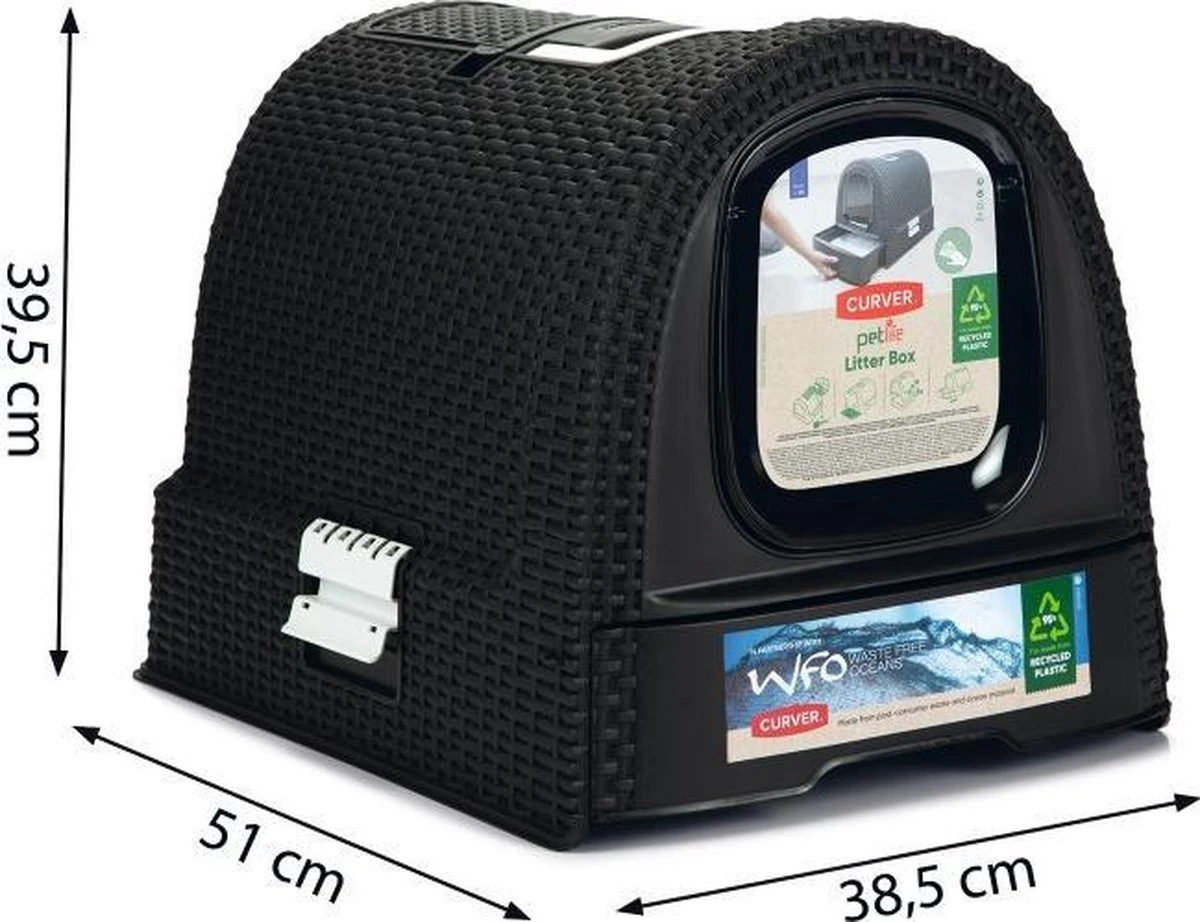 Curver Kattenbak - Antraciet - 51 X 38,5 X 39,5 Cm 12 Curver Kattenbak - Antraciet - 51 X 38,5 X 39,5 Cm - Afbeelding 12