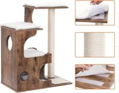 Luxe Krabpaal - Hout - Bruin - 88cm -Kattenbenodigdheden Winkel 1200x936 1