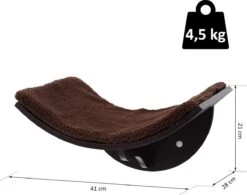 Merkloos Paws And Claws - Cat Shelf – Hangmat Kat – Kattenplank - Kattenbed - Wasbaar – Wandmontage – MDF - Bruin -Kattenbenodigdheden Winkel 1200x946