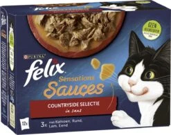 Felix Sensations Sauces Countryside Selectie In Saus - Katten Natvoer - 48 X 85g -Kattenbenodigdheden Winkel 1200x947 2