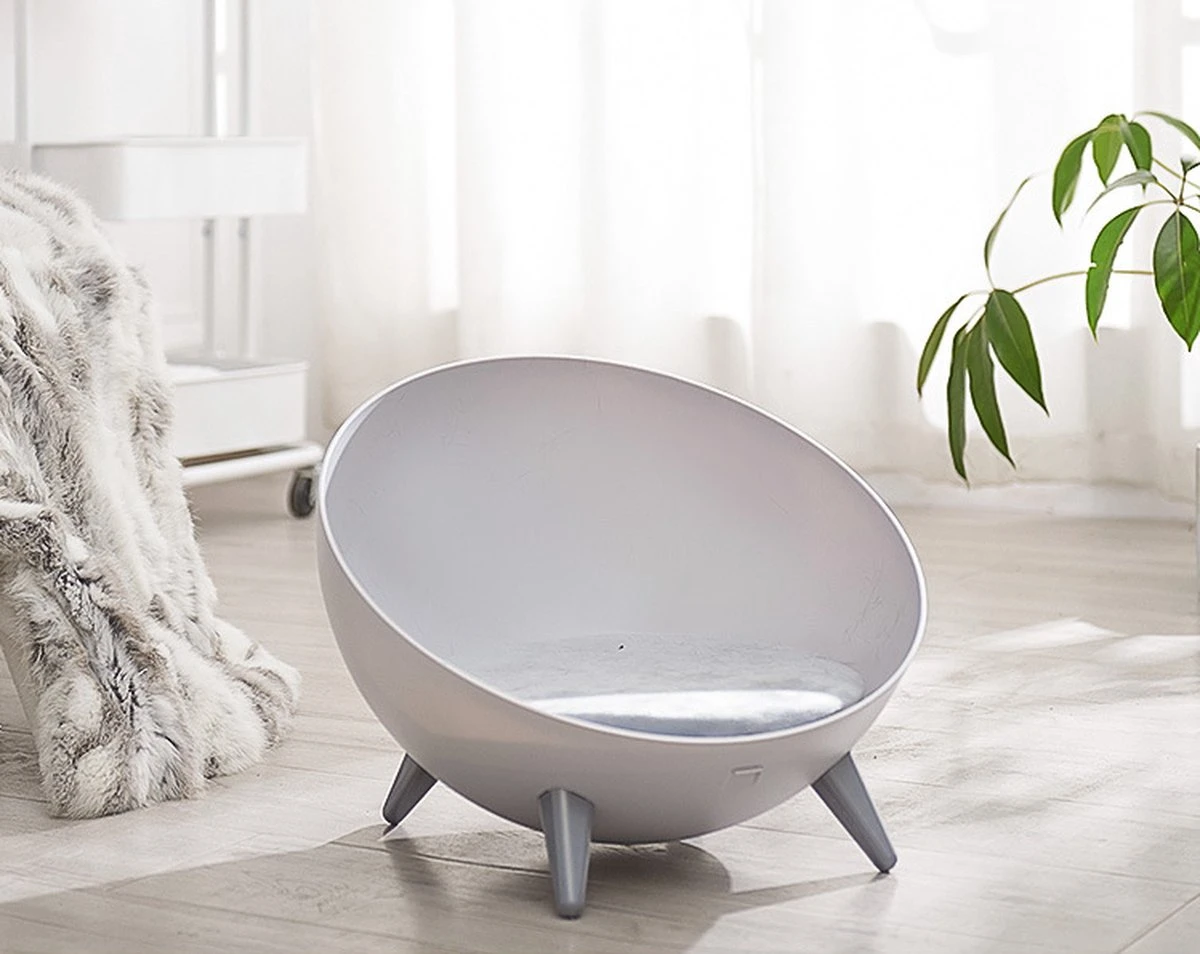 Cats&Co Hemisferische Designer Kattenstoel Kunststof Wit 1 Cats&Co Hemisferische Designer Kattenstoel Kunststof Wit