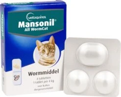 Mansonil All Worm Cat Ontworming - Kat - 4 Tabletten 14 Mansonil All Worm Cat Ontworming - Kat - 4 Tabletten -Kattenbenodigdheden Winkel 1200x958 2