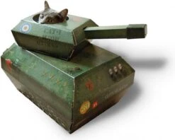 Suck UK Kat Schouwburg Karton Tank Groen