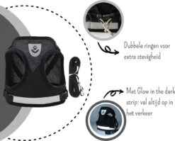 Merkloos Kittentuigje - Kattentuigje Reflecterend - Kattenharnas - Kattentuig Met Looplijn - Zwart - Maat XS 11 Merkloos Kittentuigje - Kattentuigje Reflecterend - Kattenharnas - Kattentuig Met Looplijn - Zwart - Maat XS -Kattenbenodigdheden Winkel 1200x967 6