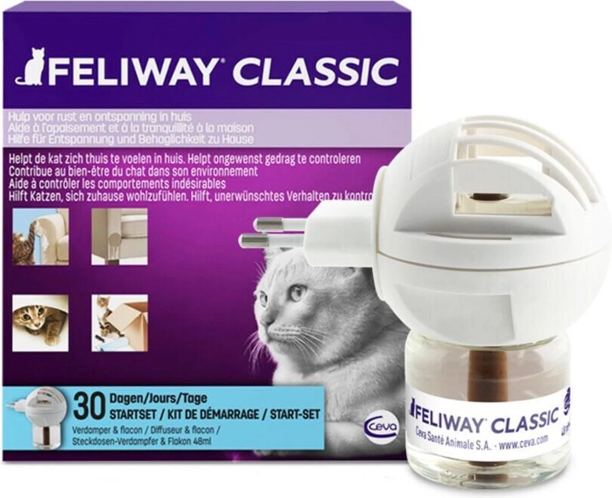Feliway Classic - Startset - 1 Verdamper + 1 Vulling 48ml - Anti-stress Voor Kat 1 Feliway Classic - Startset - 1 Verdamper + 1 Vulling 48ml - Anti-stress Voor Kat