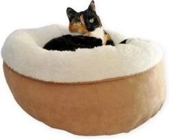 All For Paws Donut Bed – Kattenmand – Biedt Warmte En Comfort Voor Katten Of Kleine Honden – Ø 45cm – Beige – Wasbaar Met De Hand -Kattenbenodigdheden Winkel 1200x986