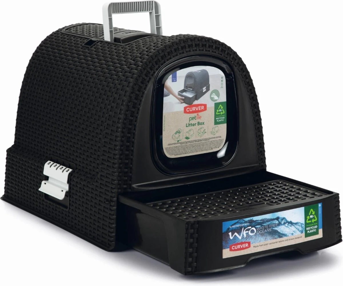 Curver Kattenbak - Antraciet - 51 X 38,5 X 39,5 Cm 2 Curver Kattenbak - Antraciet - 51 X 38,5 X 39,5 Cm - Afbeelding 2