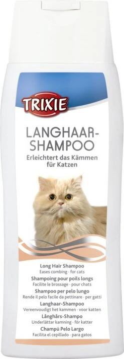 Kattenshampoo Langhaar - Trixie - Shampoo Kat - 250 Ml - Tegen Klitten - Geurende Shampoo