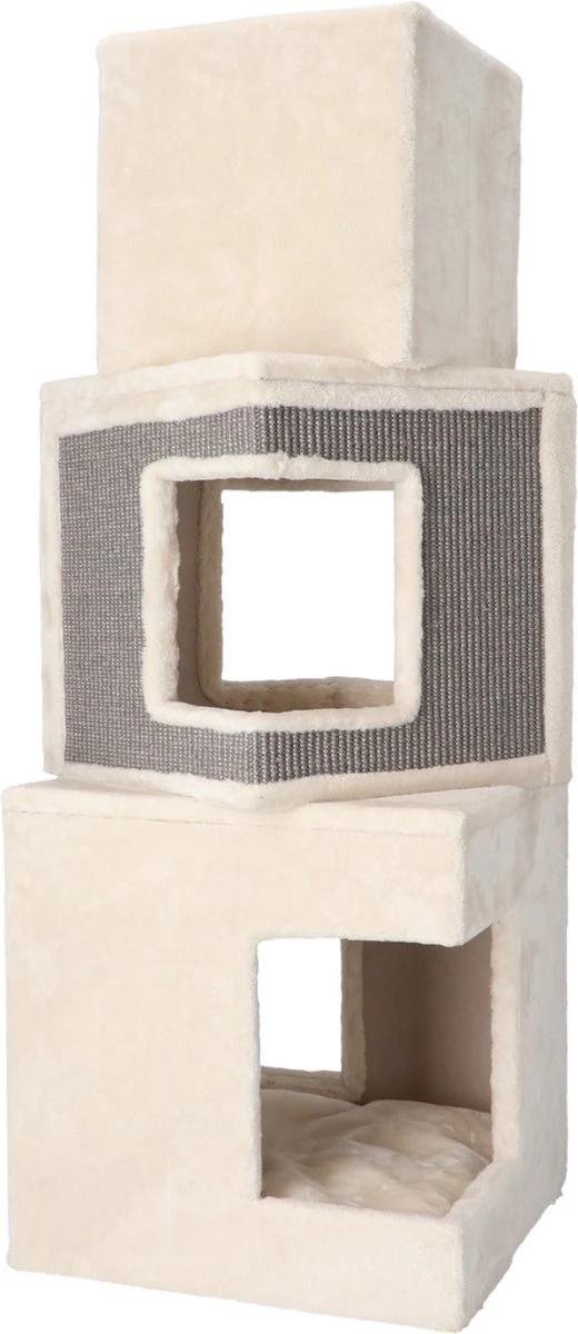 Adori Krabtoren Adele - Krabpaal - 48x48x128 Cm Wit Grijs 4 Adori Krabtoren Adele - Krabpaal - 48x48x128 Cm Wit Grijs - Afbeelding 4