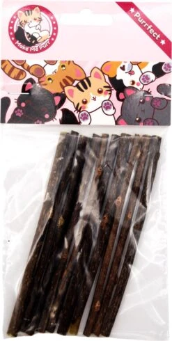 Make Me Purr Matatabi Sticks (10 Stuks) - Silver Vine Kattenkruid Stokjes - Catnip Effect Kauwstokjes - Kattensnack Kattensnoepjes - Kattenspeelgoed Kattenspeeltjes -Kattenbenodigdheden Winkel 605x1200